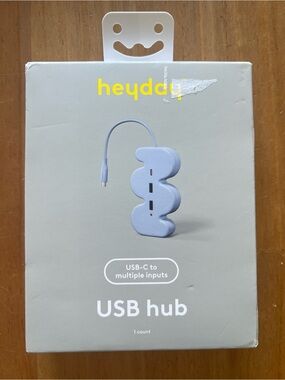 heyday USB-C Hub in Light Blue - 3-Port Convertible Design